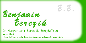 benjamin berczik business card